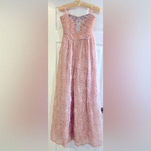 Pretty long bridesmaid/prom dress! Strapless and feels like you’re a princess!